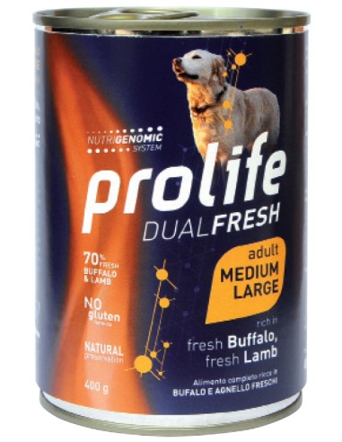 Prolife Dual Fresh Adult Medium-Large fresh Buffalo, fresh Lamb 400gr.