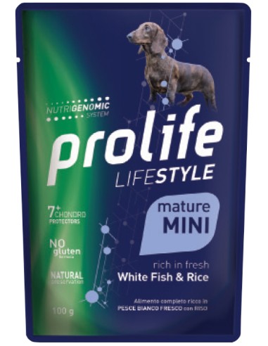 Prolife Lifestyle Mature Mini White Fish & Rice 100gr.