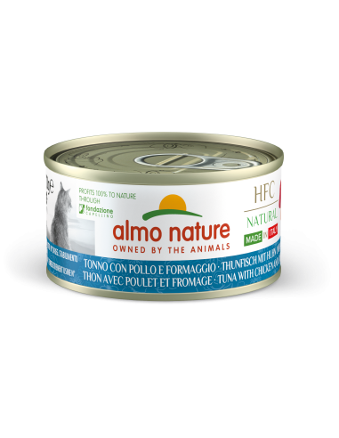 Almo HFC Natural Made in Italy Tonno con Pollo e Formaggio 70g.